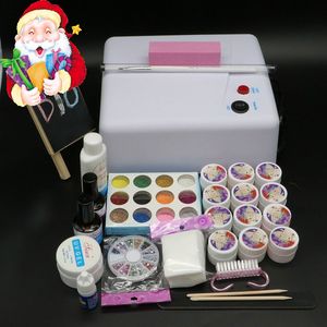 Ensemble de manucure pour les ongles en gros - BTT-123 Free Pro Full 36W White Cure Lamp Dryer 12 Color UV Gel Art Tools Sets Kits