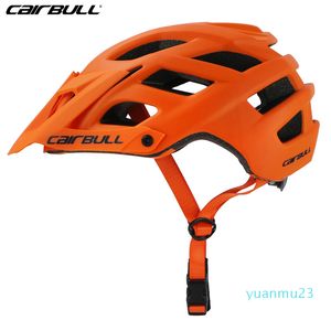 Al por mayor-CAIRBULL Ciclismo Casco PC + EPS Ultraligero Bicicleta Visera ajustable MTB Casco de bicicleta Ciclismo Seguridad Casque Vtt M / L 22