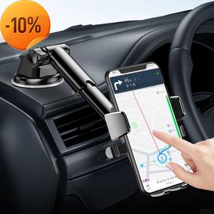 Support de téléphone portable de voiture en gros verrouillage automatique voiture télescopique silicone bas ventouse climatisation sortie support de navigation