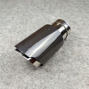 Venta al por mayor Car Styling Escape Akrapovic Muffler Pipe, Puntas de escape de carbono brillante Tubos de escape universales