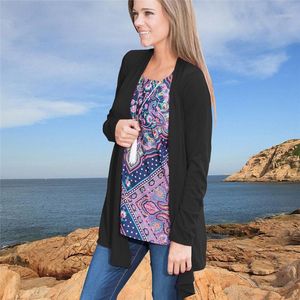 Pulls pour femmes en gros - Cardigan point ouvert femmes pull 2021 mince dame hiver long tricoté Cardigans hauts marque grande taille décontracté Ponc