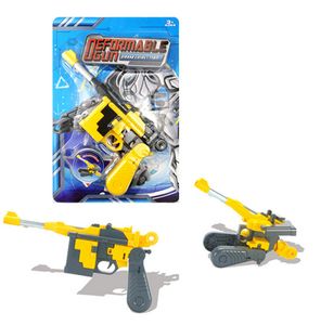 Pistolet à déformation pour enfants en gros jouet de poche Mini jouet garçons et filles jeu de Puzzle manuel éjection Air balle molle cadeau