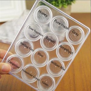 Wholesale Colorful Contacts Cases Fresh looking Pure Hazel Contact Lens Casing lentes de contacto Boxes