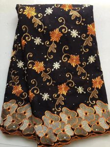 Tela de encaje africana de algodón al por mayor tela de encaje de encaje suizo de alta calidad nigeriana con piedras de boda costura 240407