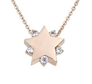 La crémation personnalisée en gros peut ouvrir un collier de pendentif en étoile de diamant pour commémorer les bijoux funéraires de l'animal familial