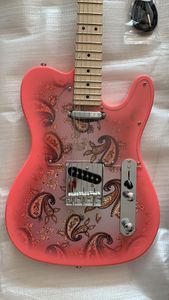 Wholesale custom pink electric guitars, free shipping