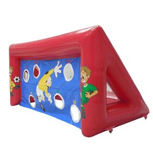 wholesale Juegos al aire libre personalizados pvc Dardo de fútbol inflable portátil comercial Objetivo de fútbol inflable para juego de disparos con soplador envío gratis-08