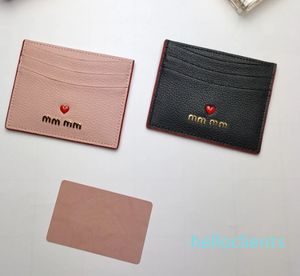 Gros concepteur femmes porte-cartes Lady lambksin en cuir souple mini portefeuille noir rouge rose sac de carte de crédit