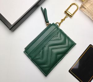 wholesale Designer Womens Card Holder Men mini Short canvas Wallet Case Purse haute qualité Quilted GenuineCoin Leather Purses Mens Key chain Credit