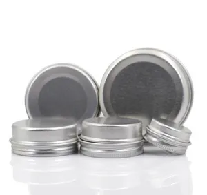 Conteneurs vides en aluminium pour baume à lèvres, pots de crème cosmétique, artisanat en étain, bouteille 5 10 15 30 50 100g, vente en gros