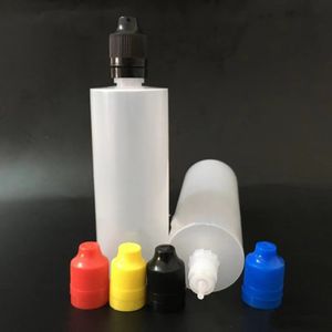 wholesale Bouteille vide de e-liquide Flacons compte-gouttes en plastique de 120 ml avec bouchon inviolable à l'épreuve des enfants et pointe d'aiguille pour bouteille de liquide e-cig E