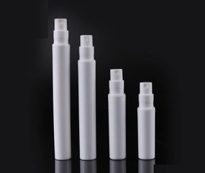 Venta al por mayor de botellas de spray de muestra vacías 2 ml 3 ml 4 ml 5 ml frascos de botellas de perfume de plástico blanco 1000 unids/lote SN2112