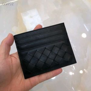 Vente en gros Excellente qualité porte-cartes de créateur de luxe portefeuille pour hommes en cuir véritable petit sac à main noir