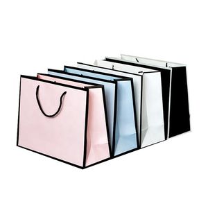 Boutique personalizada de moda al por mayor ropa de compras bolsa de papel revestido de embalaje de regalo