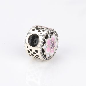 Vente en gros - Perles de charme de fleurs Bijoux de créateurs de luxe avec boîte pour argent sterling 925 CZ Diamant DIY Bracelet pour femme Perle