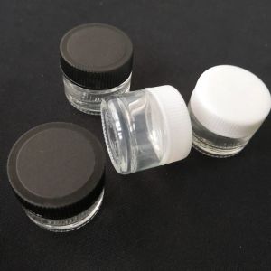 wholesale Récipient en verre antiadhésif de qualité alimentaire 5 ml Cire Dab Pot d'huile Dabber Concentré d'herbes sèches E cigs Cigarette ZZ