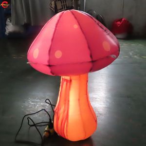 Activités de plein air en vente en gros 7mh (23 pieds) avec décoration de stade de soufflant Éclairage LED Balloons de champignons gonflables à vendre