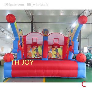 wholesale Envío gratis Juegos al aire libre Publicidad Actividades inflables 4x3 m tiros de aros inflar juego de aro de baloncesto inflable gigante para niños y adultos