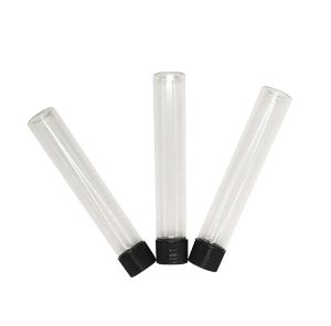 Emballage de tubes en verre, 115x20mm, vis sur le dessus avec couvercles en plastique, tubes de 30g, étiquettes personnalisées, 11 LL, vente en gros