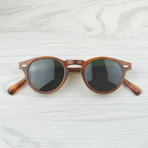 Al por mayor-Gregory Peck Diseñador de la marca hombres mujeres Gafas de sol oliver Vintage Polarizs OV5186 gafas de sol retro oculos de sol OV 5186
