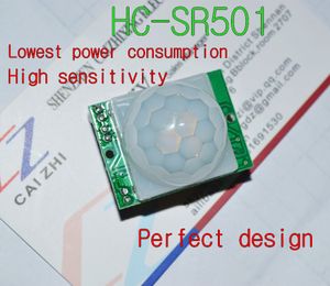 Livraison gratuite en gros HC-SR501 Ajuster le module infrarouge infrarouge pyroélectrique PIR module de détecteur de mouvement Nous sommes le fabricant