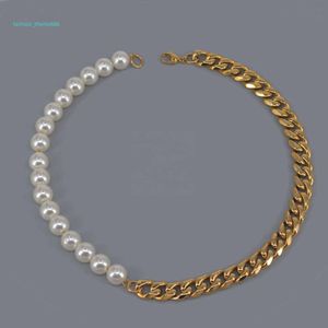 Bijoux Hip Hop en gros, nom de perle, argent non terni, plaqué 14K 18K, collier en acier inoxydable personnalisé pour hommes, chaîne à maillons cubains en or