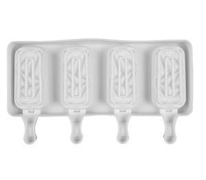 Vente en gros Maison Jardin Salle À Manger Bar Moules De Cuisson Silicone Moules À Crème Glacée 4 Cellules Cube Plateau Alimentaire Safe Popsicle Maker DIY Maison Congélateur Lolly Moule