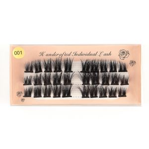 Vente en gros de cils individuels en grappe Maquillage professionnel Greffage de faux cils naturels Extension de cils Bouquets