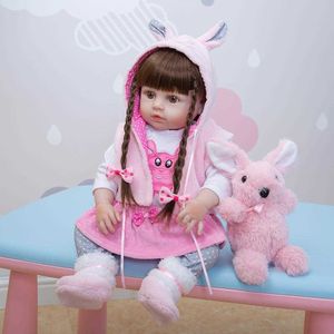 KEIUMI Bebe Reborn Silicone Full Body 48 cm réaliste princesse poupée bébé jouets pour fille cadeaux d'anniversaire de la journée des enfants Q0910