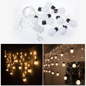 Vente en gros LEDs Globe Strings Starry Light pour les jardins, anniversaire de fête d'Halloween de Noël de mariage à la maison, batterie (blanc brillant)