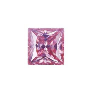 Vente en gros de pierres précieuses en vrac couleur rose coupe princesse GRA certifié 3EX diamant Moissanite synthétique H1015