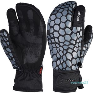 Venta al por mayor-Hombres / Mujeres Guantes de esquí Mitones Guantes de snowboard a prueba de agua Ultraligero Invierno Cálido Vellón Moto de nieve Moto Ciclismo Caza