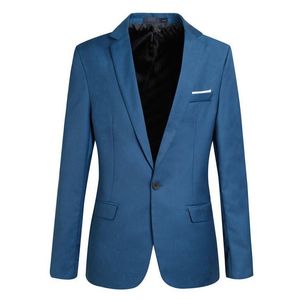 Al por mayor-Mens Designer Bazers Jacket Suit Hombre Homens Blazer Slim Fit Business Dress S-4XL Black Blue Wine Red Party Masculino Trajes