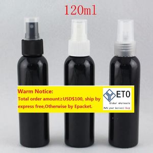 wholesale Flacon pulvérisateur de brume pour les cosmétiques, conteneur de bouteilles de pompe rechargeables pour automiseur de parfum PET 120ML 4OZ 50PC / LOT Magasin de gros 12 LL