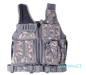 Gros-Molle Multi-fonction Combiné Gilet Tactique Protecteur De Paintball En Plein Air pour La Chasse Adulte De Haute Qualité - ACU