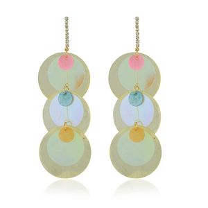 Gros-n boucles d'oreilles pendantes pour les femmes luxe designer diamant style bohème lustre boucle d'oreille mode jaune violet bijoux livraison gratuite