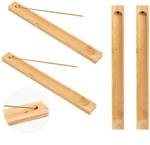 Venta al por mayor de bambú natural Soporte para incienso Lámparas Ash Catcher Burner stand Fragancias para el hogar para sándalo y madera de agar Stick JL1483