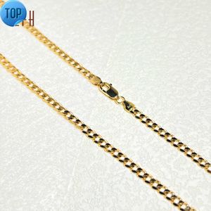 Collier en gros Au750 chaîne Pure 18 carats bijoux en or du japon 18 carats chaîne en or massif véritable bijoux en or 18 carats véritable chaîne à maillons cubains