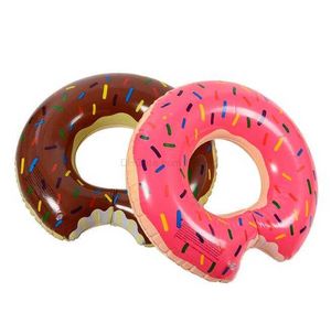 Großhandel neue 90 cm Donut Schwimmen Float Aufblasbare Schwimmen Ring Schwimmbad für kinder Rettungsring Strand Spielzeug Sommer spielzeug