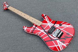 Vente en gros - Nouvelle arrivée cerise rouge croix blanche 5150 Guitare électrique en stock