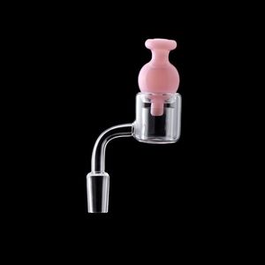 wholesale Nuovo Banger termico al quarzo a doppio tubo con tappo in vetro rosa verde 10mm 14mm 18mm 45 90 Set maschio femmina per piattaforme petrolifere