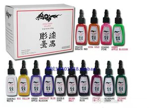 Vente en gros de nouveaux fournissements d'encre à tatouage chaud 15 ml 14 couleurs Tatoo Ink 1/2 oz