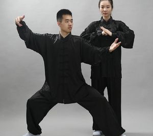 Vente en gros de nouveaux hommes femmes de haute qualité Kung Fu costume décontracté vêtements de sport en plein air unisexe Tai chi Wushu uniforme veste pantalons ensembles taille XS S M L XL XXL XXXL