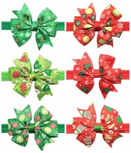 Venta al por mayor nueva cinta acanalada cola de golondrina accesorios para el cabello lazo de Navidad diadema para niños regalos de Navidad diadema decorativa