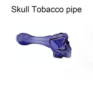 Venta al por mayor, el más nuevo, colorido, MINI Skull Glass, pipa de tabaco para fumar hierba seca, creativa, barata, protable, cuchara de mano, pipa