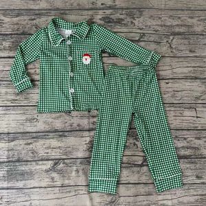 Vêtements de nuit en gros bébé garçon de Noël pyjamas vêtements de pantalon de Santa