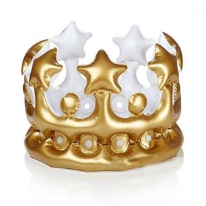 Sombreros de fiesta Venta al por mayor-Novedad Inflable Corona Rey Imperial Niños Adultos Accesorios para sombreros Decoraciones de cumpleaños1