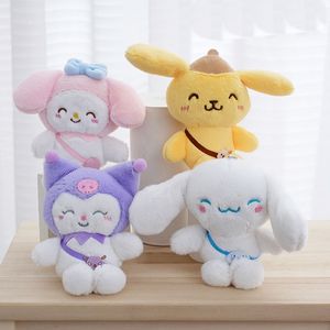 Venta al por mayor de lindos juguetes de peluche de la nueva serie de mochilas, muñecos de peluche Kuromi morados, muñecos de Jade Guigou, regalos para niños