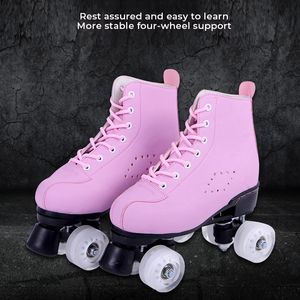 Vente en gros de nouveaux patins à glace à double rangée noir et blanc par les fabricants, patins à roulettes pour adultes, flash de patinage à quatre roues