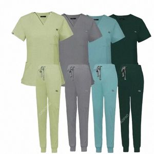 wholesale Sala de operaciones Uniforme médico Scrubs Hospital Trabajo Scrubs Set Suministros médicos Enfermera Cirugía dental Traje Ropa de trabajo A4lk #